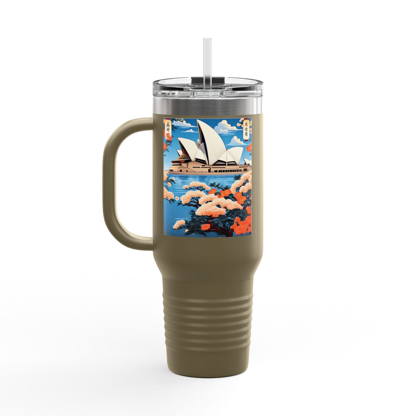 Stylish 40oz Insulated Travel Mug – Perfect for Adventure Seekers & Coffee Lovers!