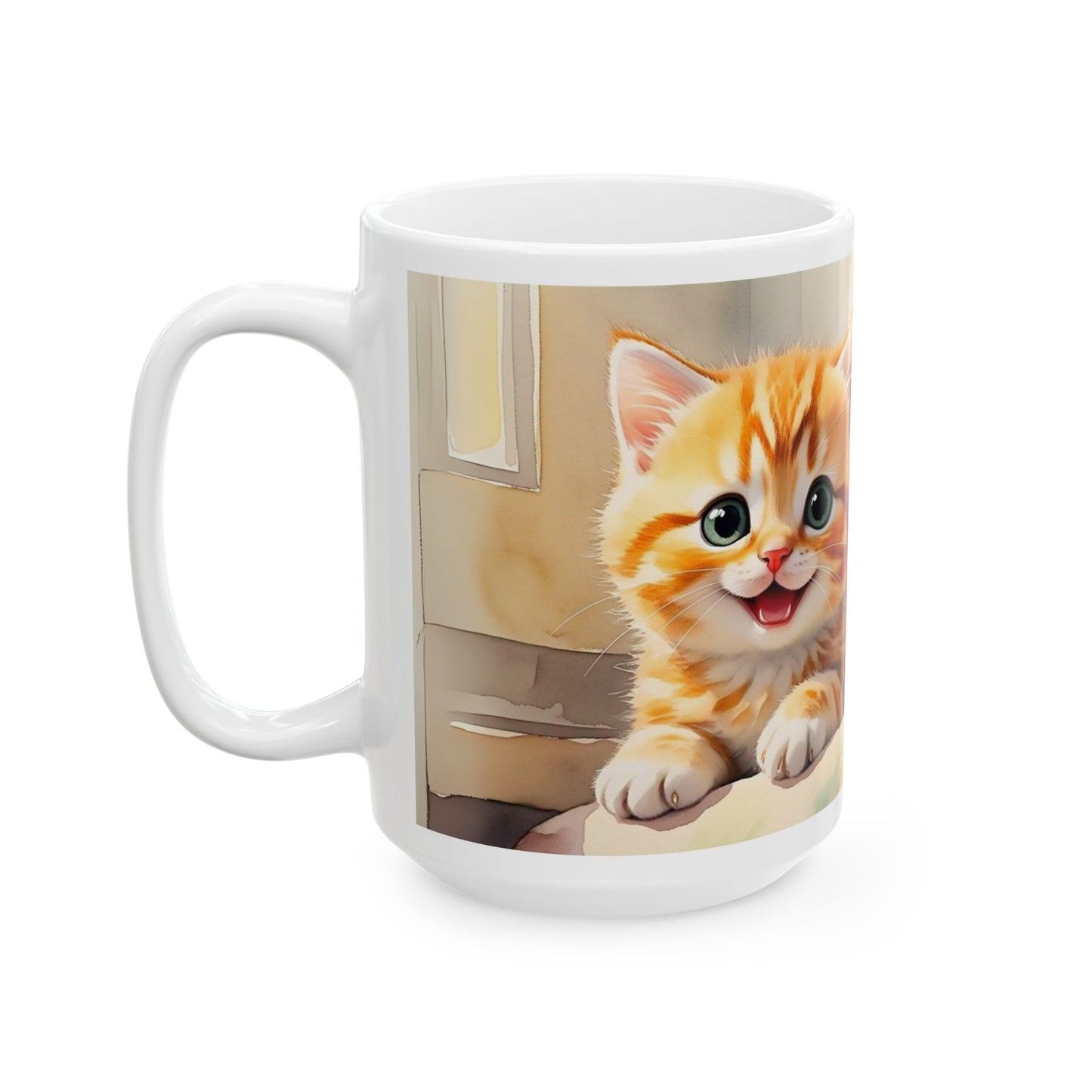 Cute Cat Ceramic Mug - 11oz & 15oz | Perfect Gift for Cat Lovers