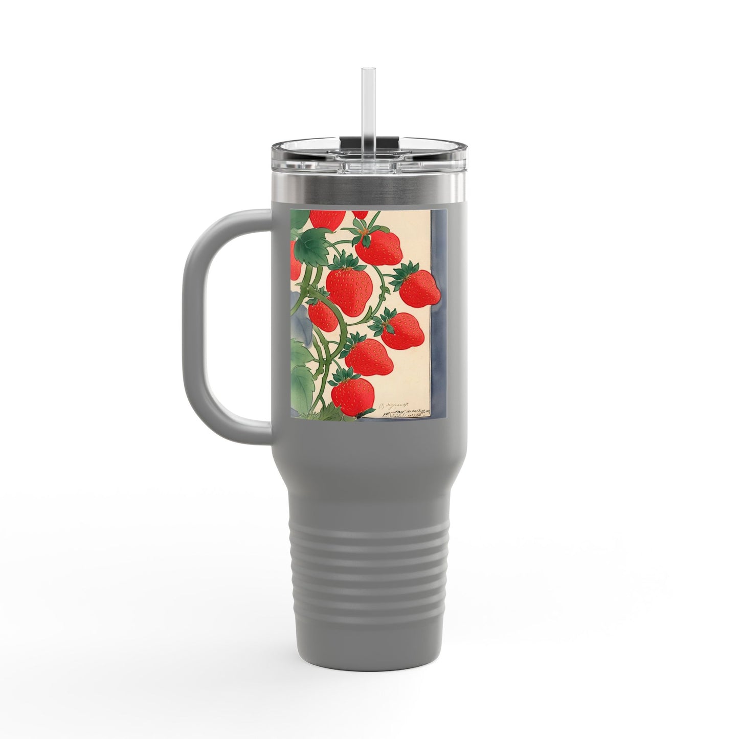 Strawberry Floral Insulated Travel Mug - 40oz
