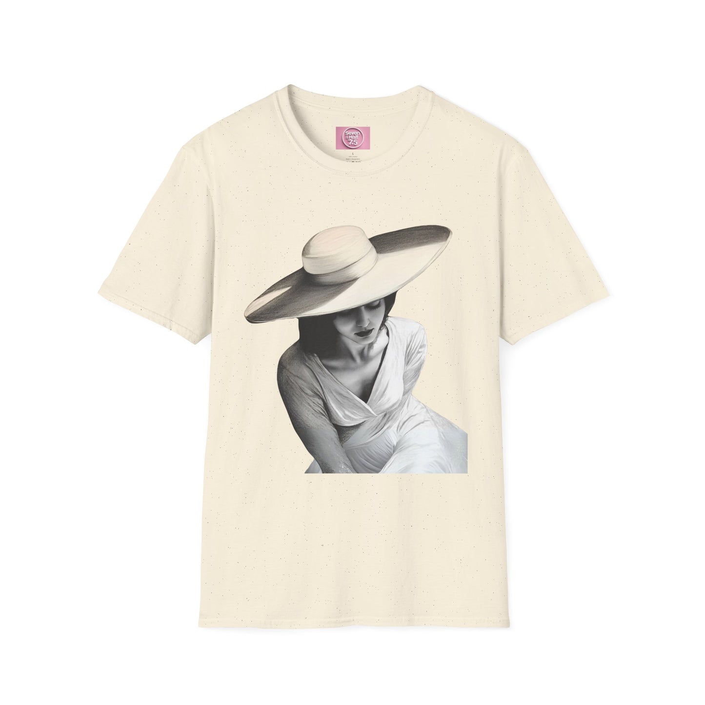 Artistic Women's Softstyle T-Shirt - Charcoal art Design