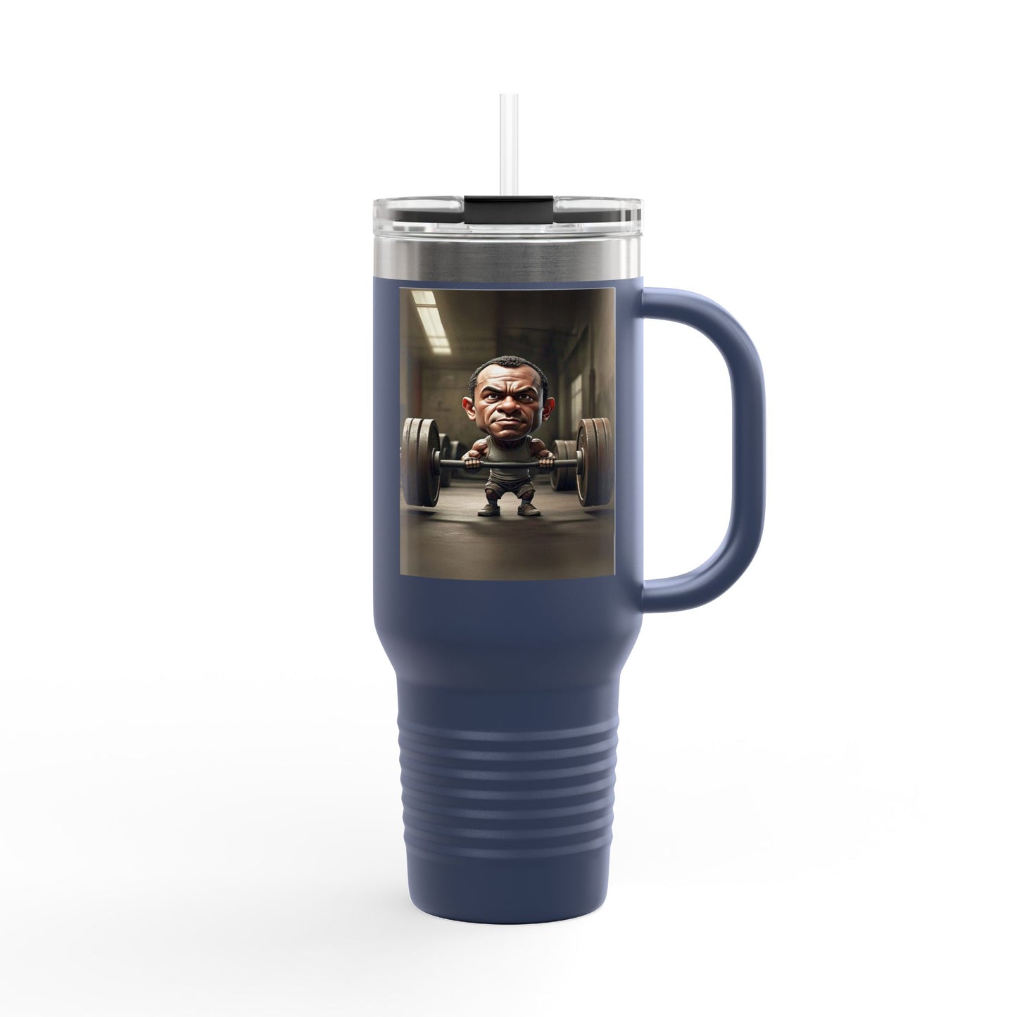 Funny Insulated Travel Mug - 40oz Motivational Humor Gift for Gym Lovers