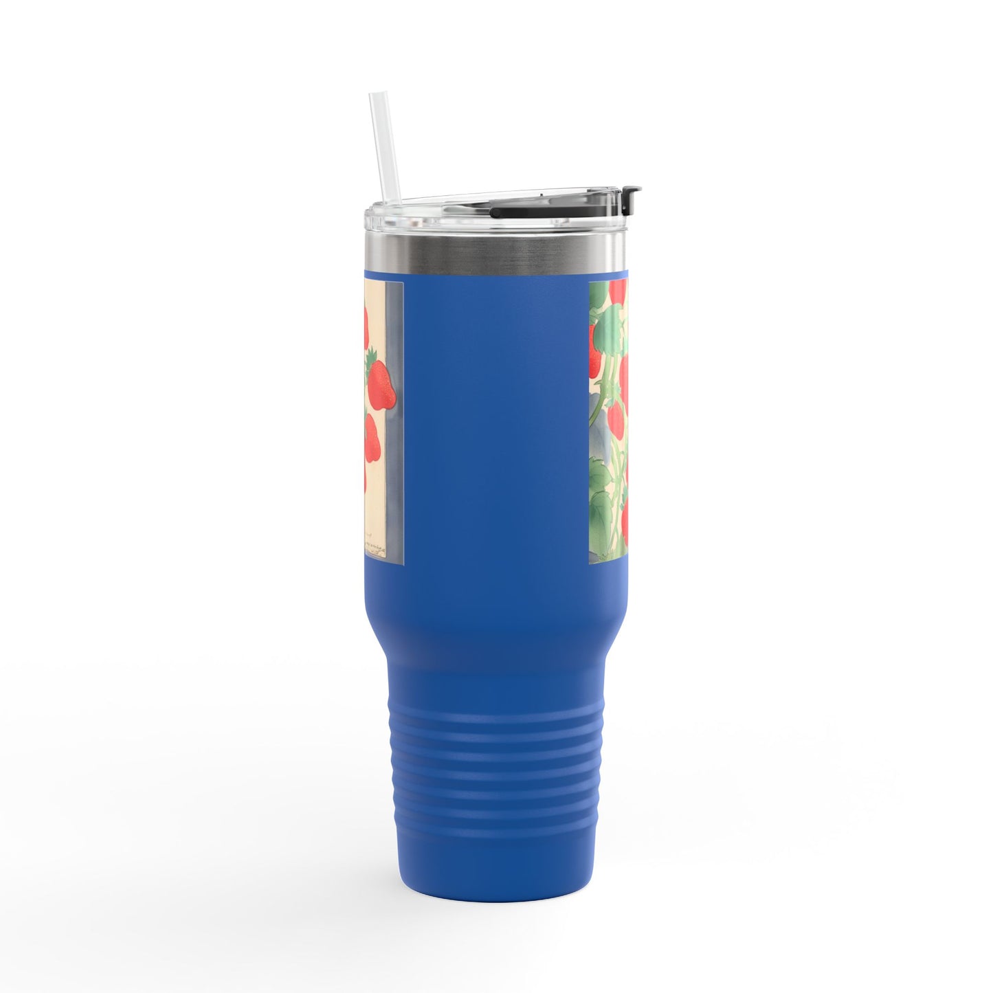 Strawberry Floral Insulated Travel Mug - 40oz