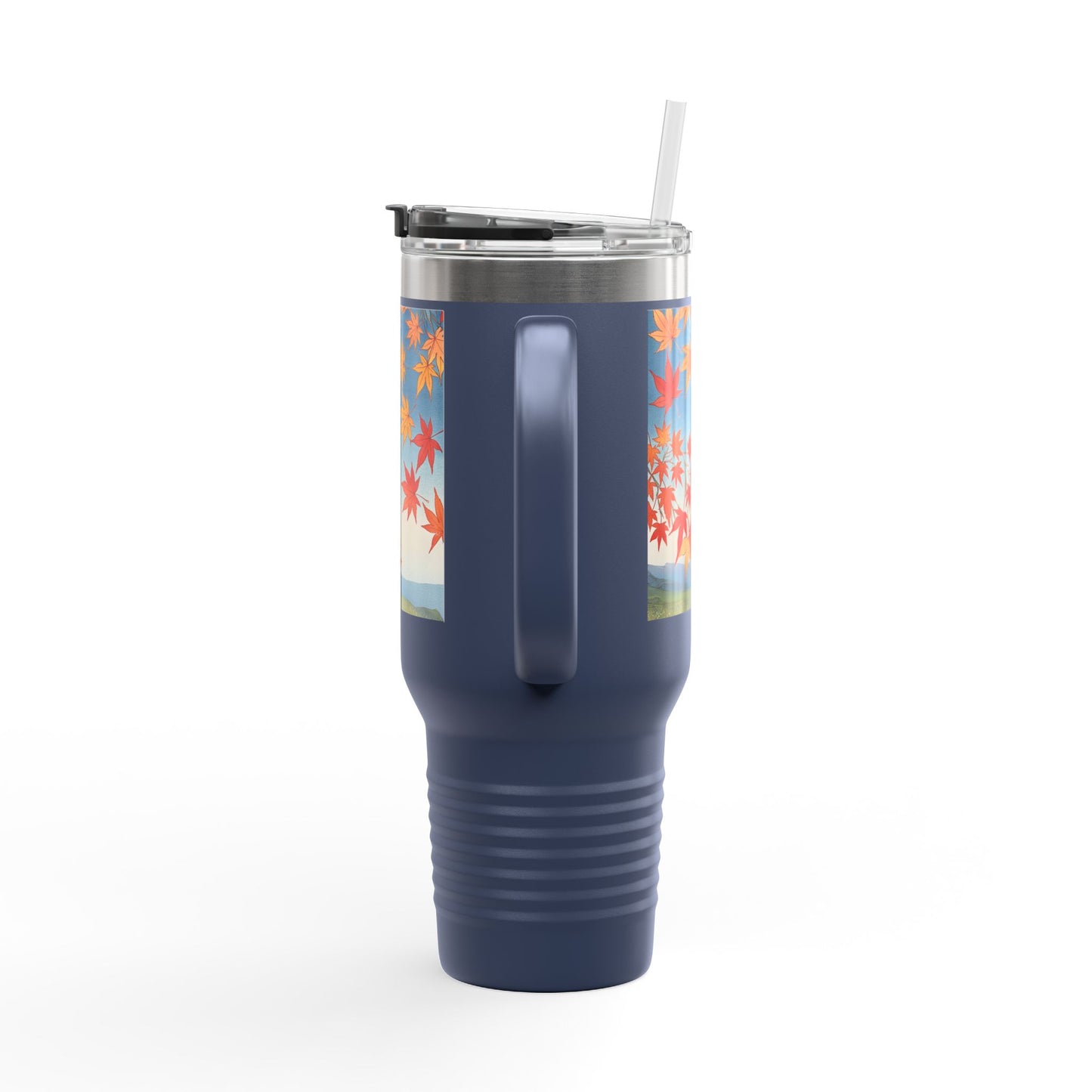 Autumn Leaves Insulated Travel Mug - 40oz Travel Cup with Straw