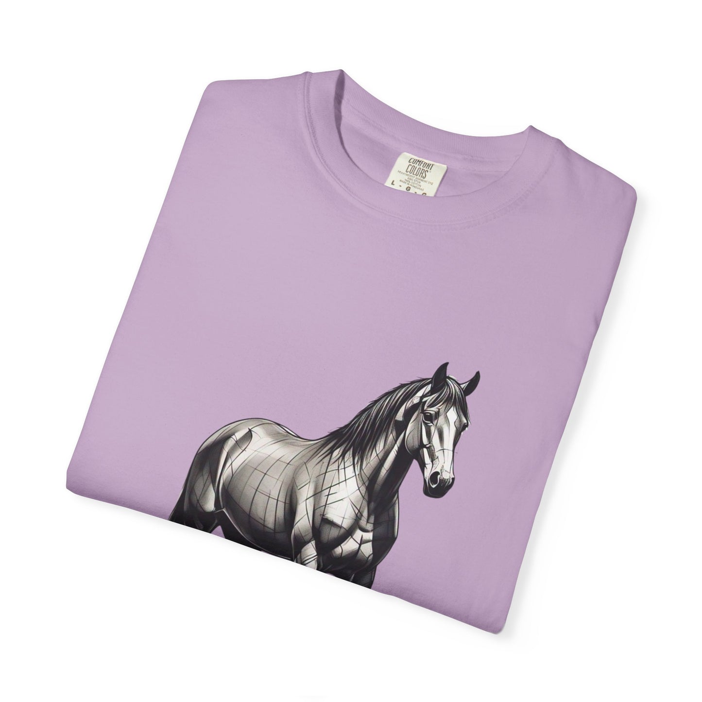 Equestrian Vibe Unisex Garment-Dyed T-Shirt - Horse Design