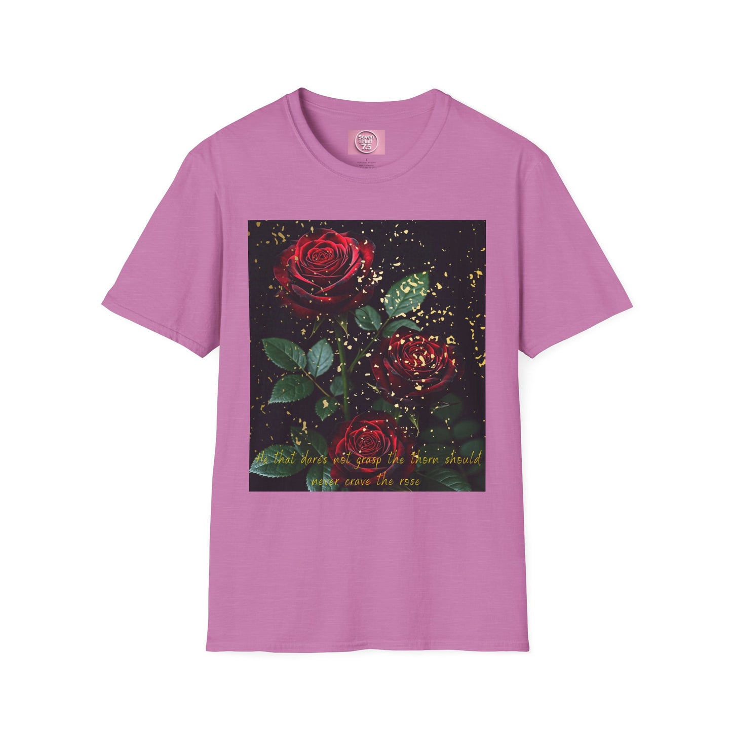 Elegant Rose Graphic T-Shirt - Inspirational Quote Design