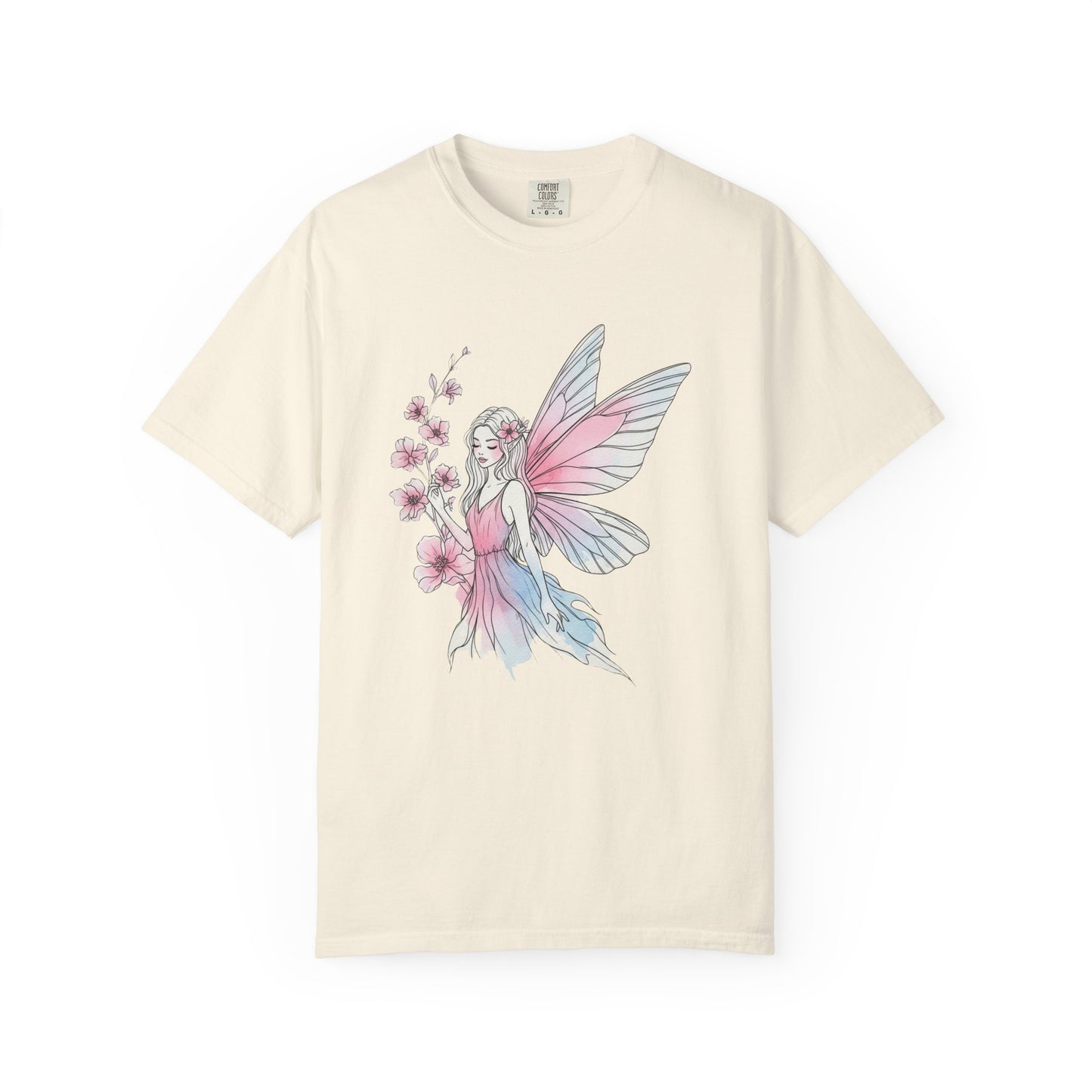 Whimsical Fairy T-Shirt - Eco-Friendly Tee, Vintage Style Shirt, Gift for Her, Fairy Lovers Gift, Summer Apparel, Spring Fashion