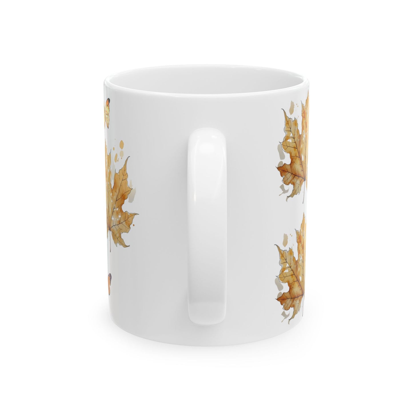 Autumn Leaves Ceramic Mug - Fall Coffee Tea Cup