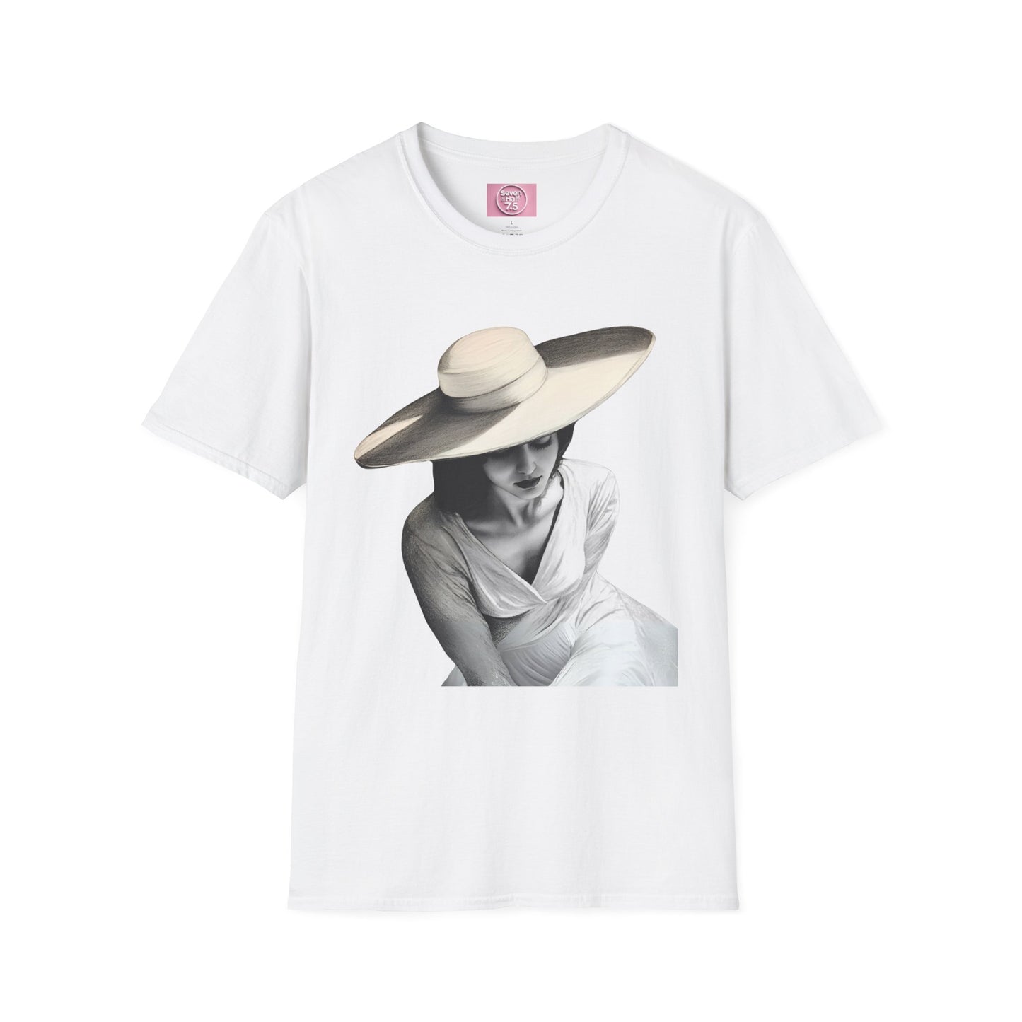 Artistic Women's Softstyle T-Shirt - Charcoal art Design