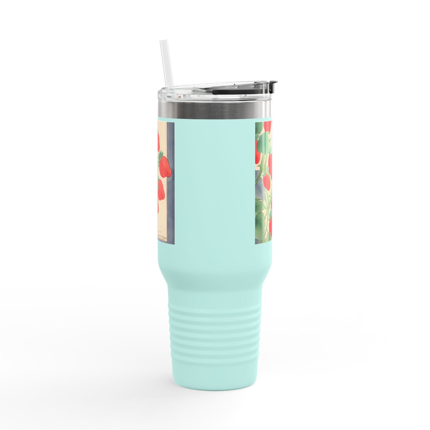 Strawberry Floral Insulated Travel Mug - 40oz