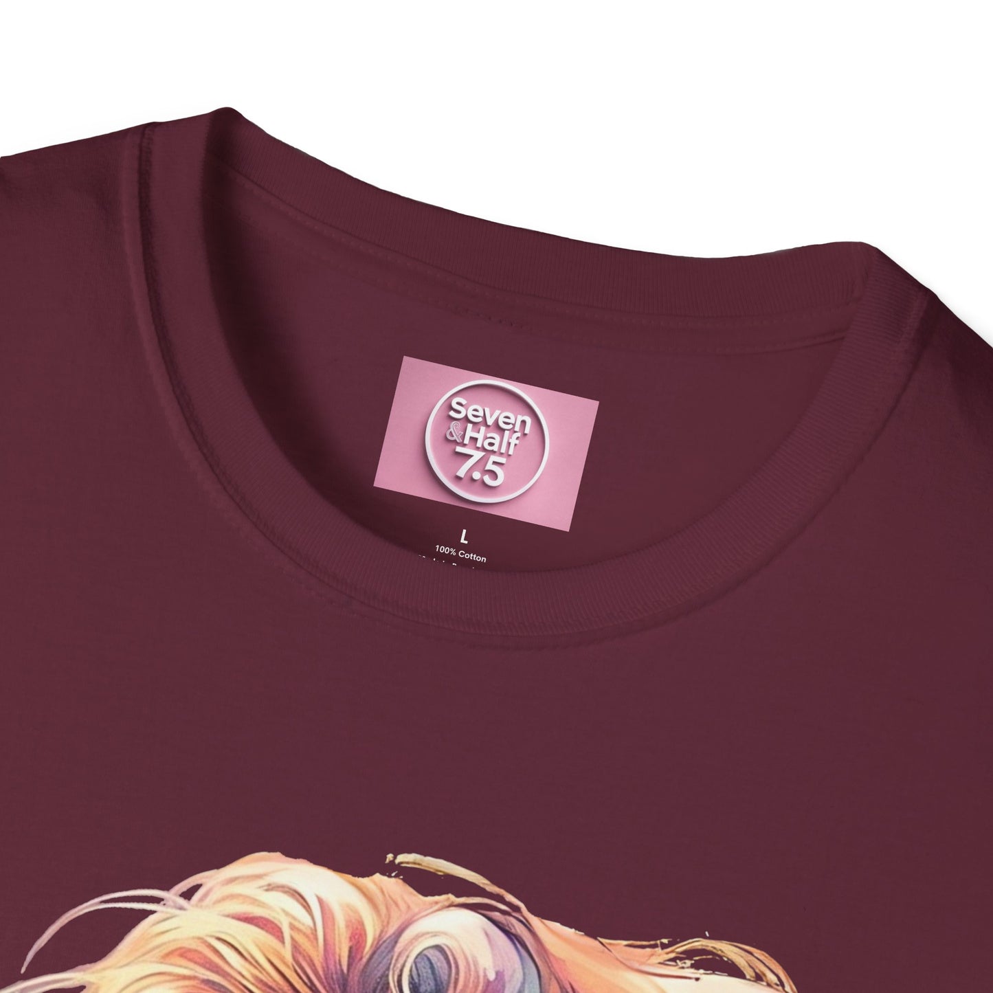 Artistic Women's Portrait T-Shirt - Women's Softstyle Tee for Creative Souls