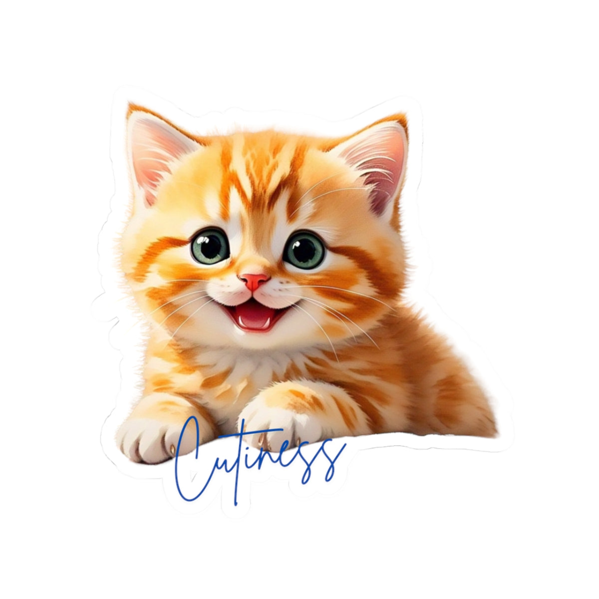 Cute Cat Kiss-Cut Stickers | Adorable Feline Decor for Cat Lovers