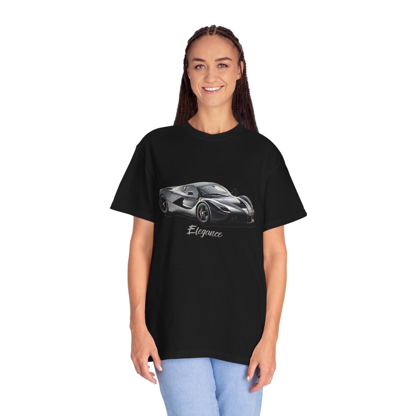Elegant Car Graphic Unisex Garment-Dyed T-Shirt