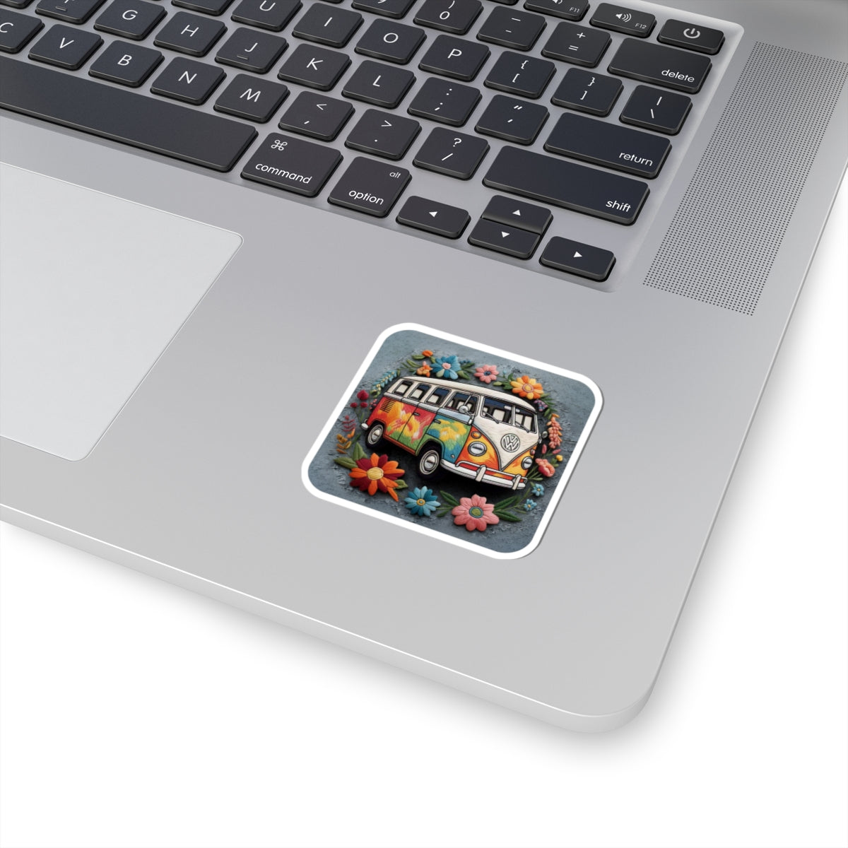 Bohemian VW Bus Kiss-Cut Stickers | Floral Vintage Van Decals for Laptop & Scrapbooking