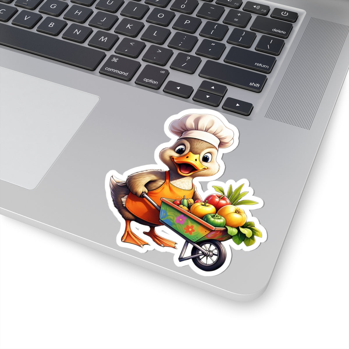 Cute Chef Duck Kiss-Cut Stickers for Gardeners & Food Lovers