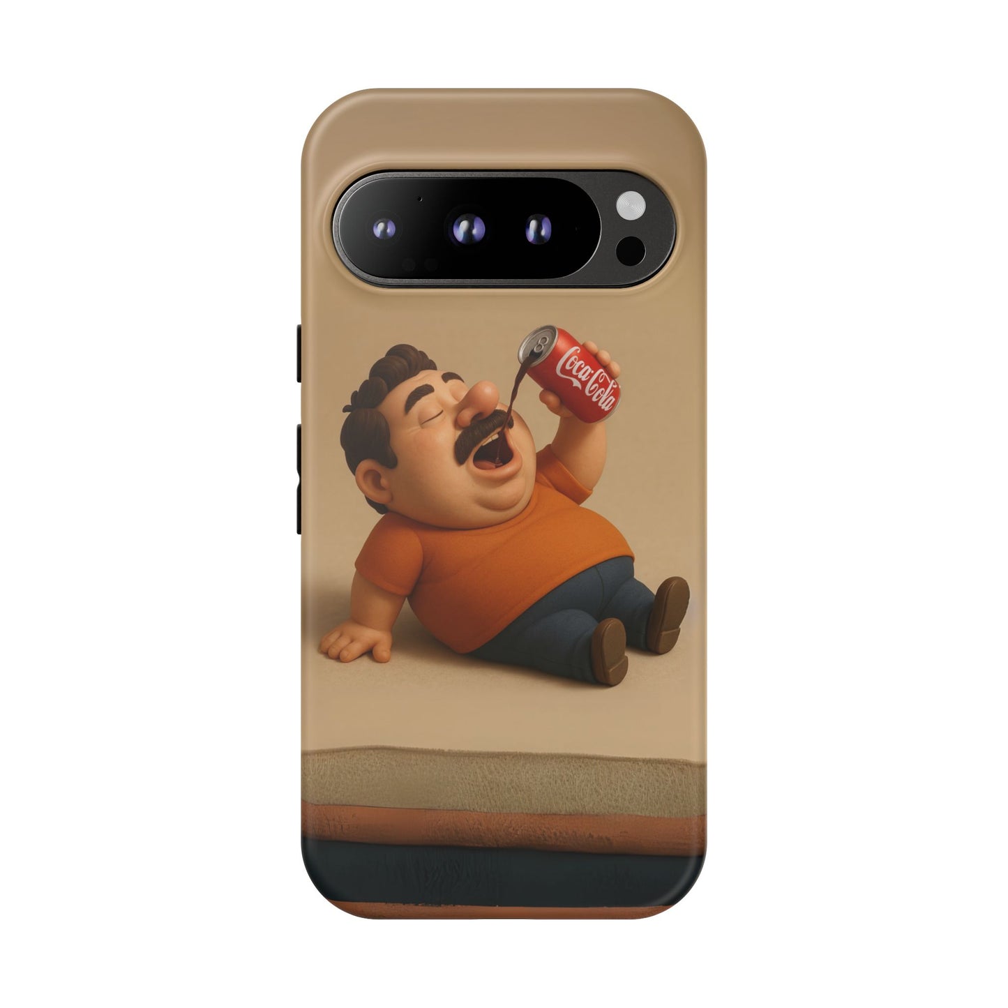 Funny Cartoon Phone Case - 'Coca-Cola Chill' Design