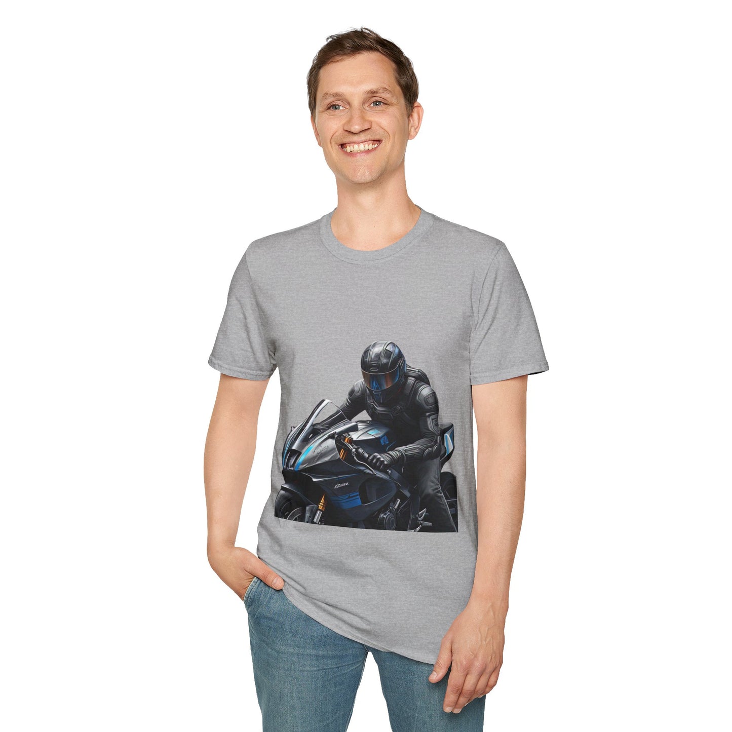 Motorcycle Rider Tee - Unisex Softstyle T-Shirt