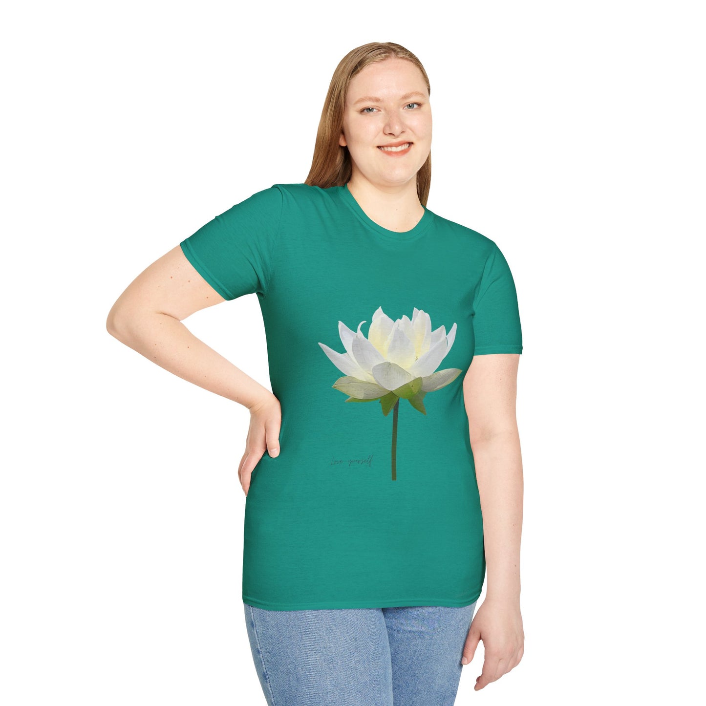 Love Yourself Lotus Flower T-Shirt - Unisex Softstyle Tee