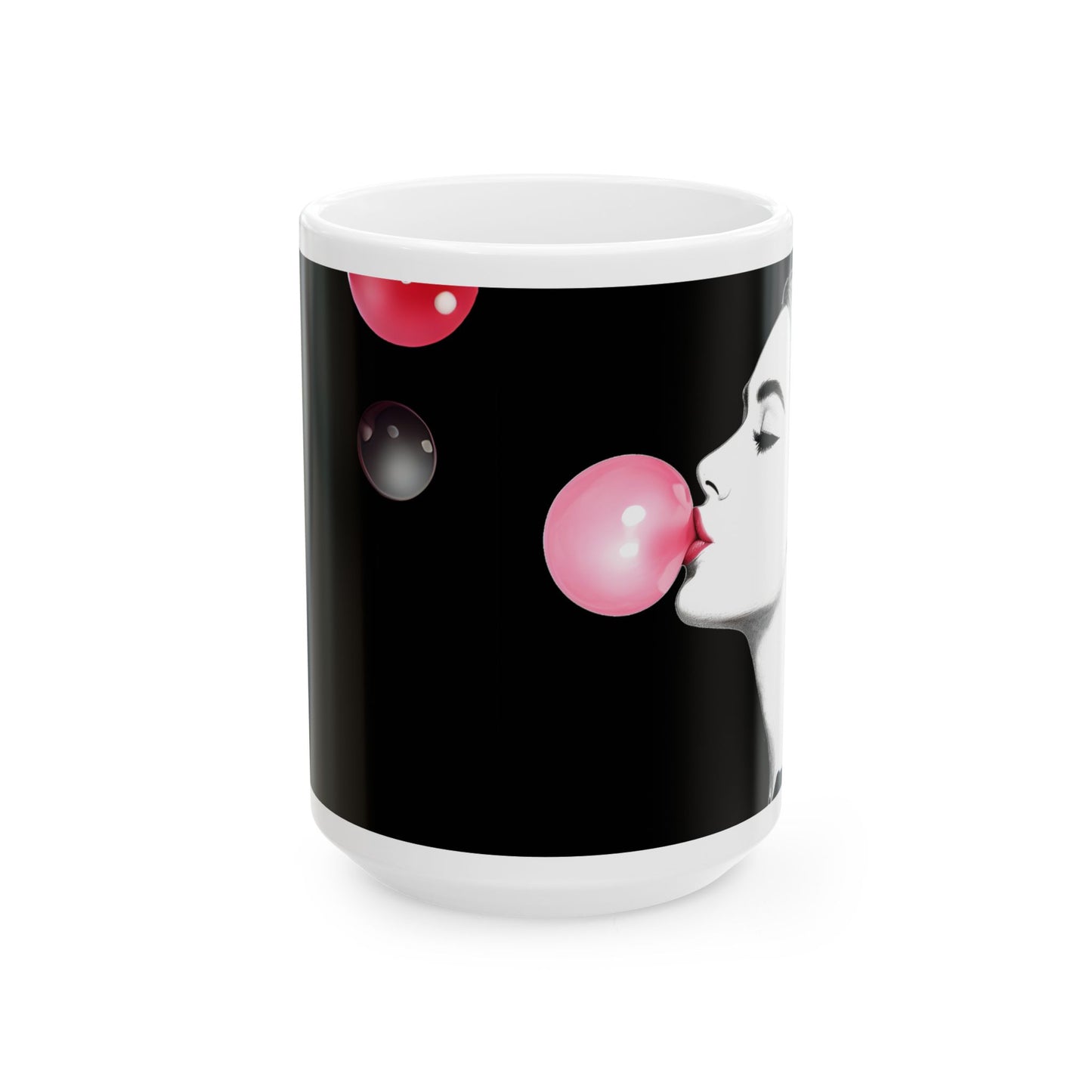 Artistic Bubble Gum Ceramic Mug - Unique Coffee Cup for Trendsetters