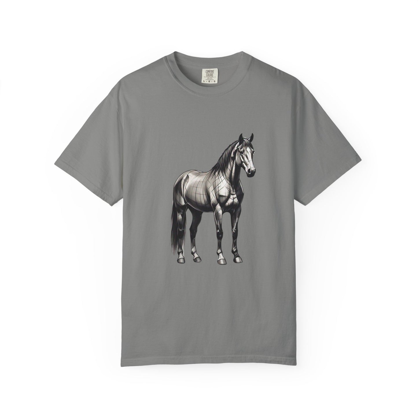 Equestrian Vibe Unisex Garment-Dyed T-Shirt - Horse Design