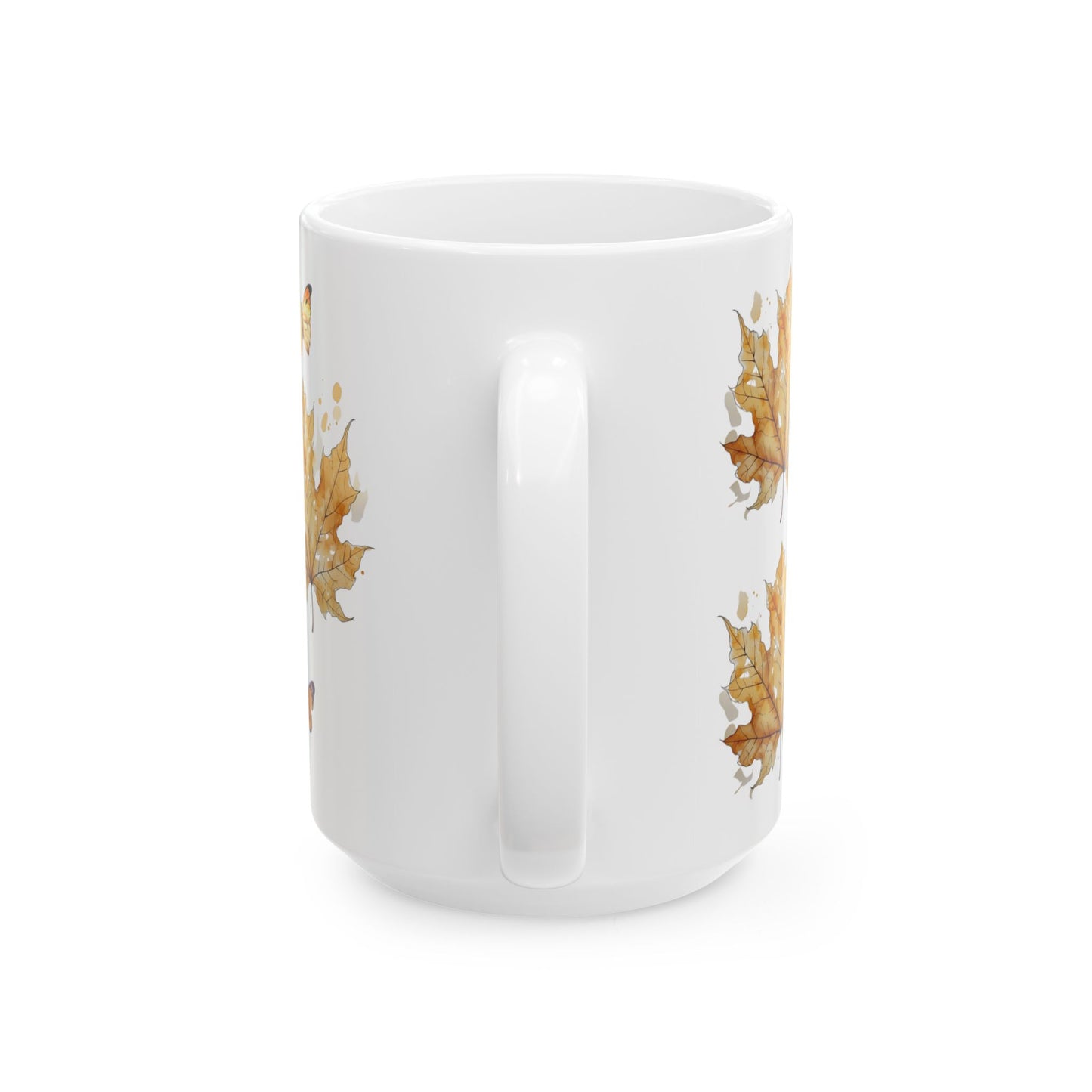 Autumn Leaves Ceramic Mug - Fall Coffee Tea Cup