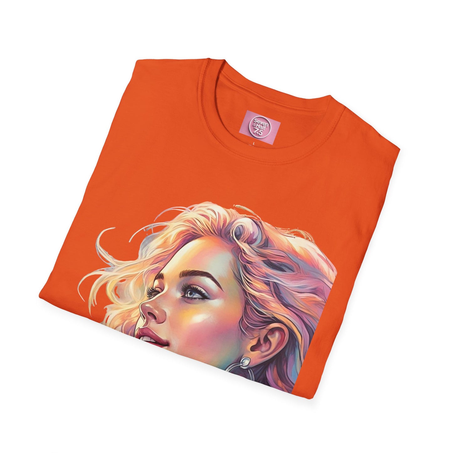 Artistic Women's Portrait T-Shirt - Women's Softstyle Tee for Creative Souls