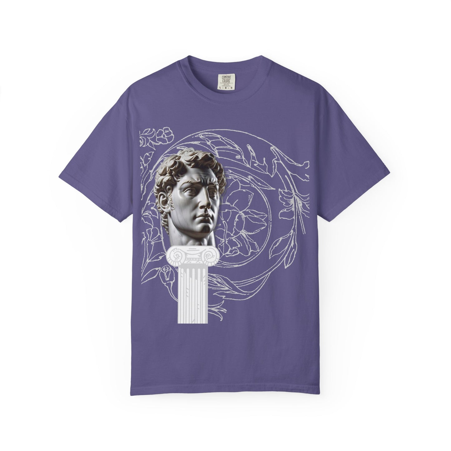 Artistic Roman Garment-Dyed T-shirt - Classic Sculpture Design