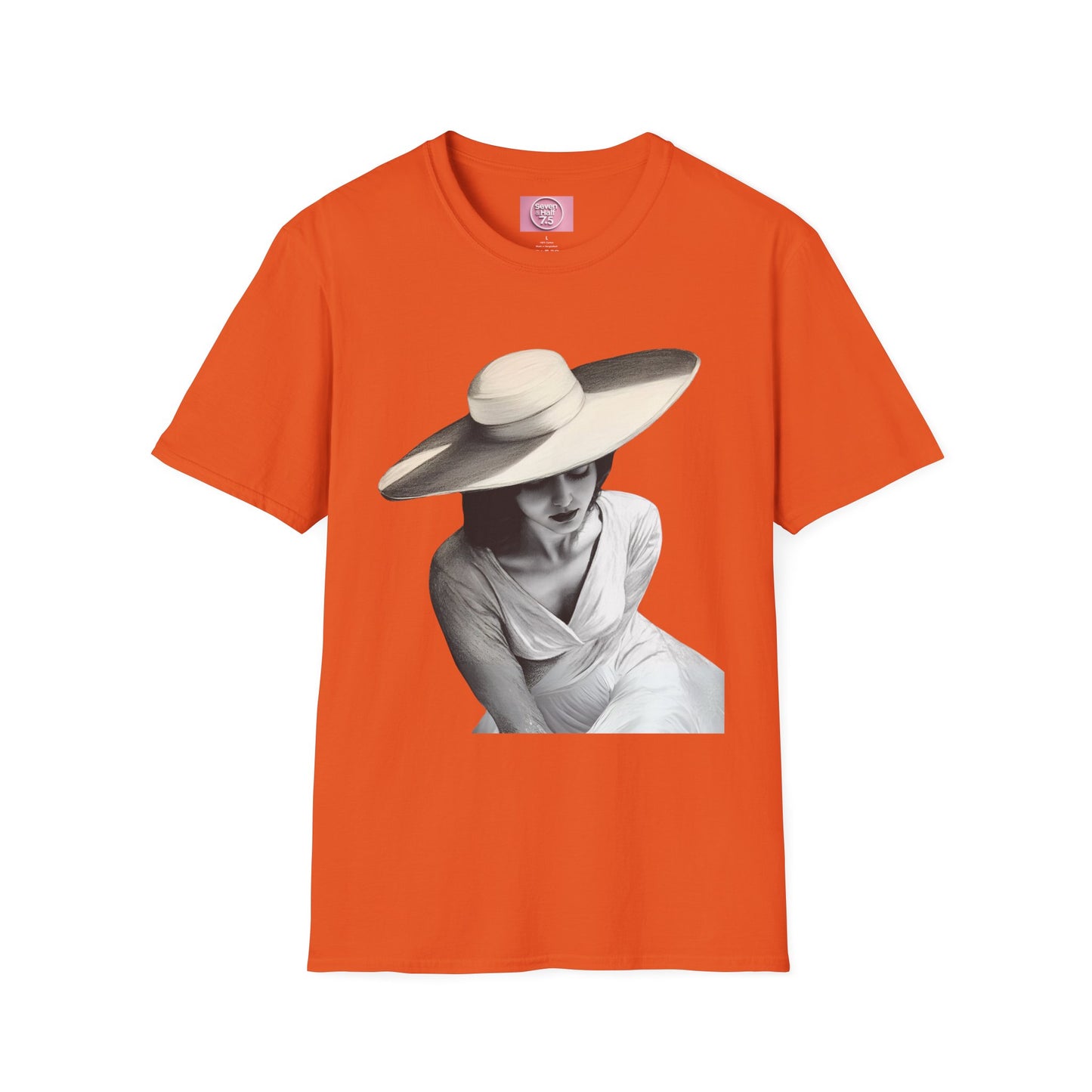 Artistic Women's Softstyle T-Shirt - Charcoal art Design
