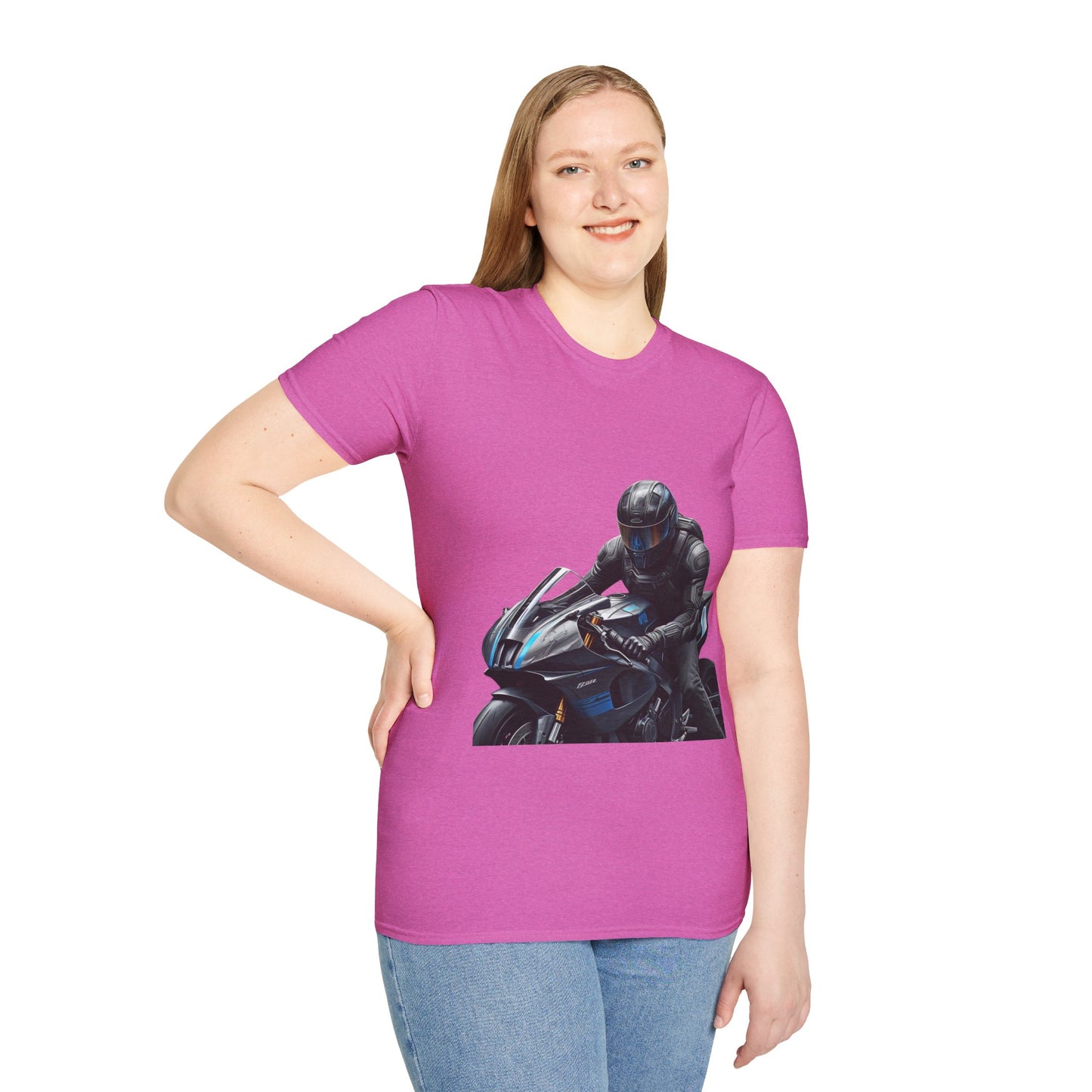 Motorcycle Rider Tee - Unisex Softstyle T-Shirt