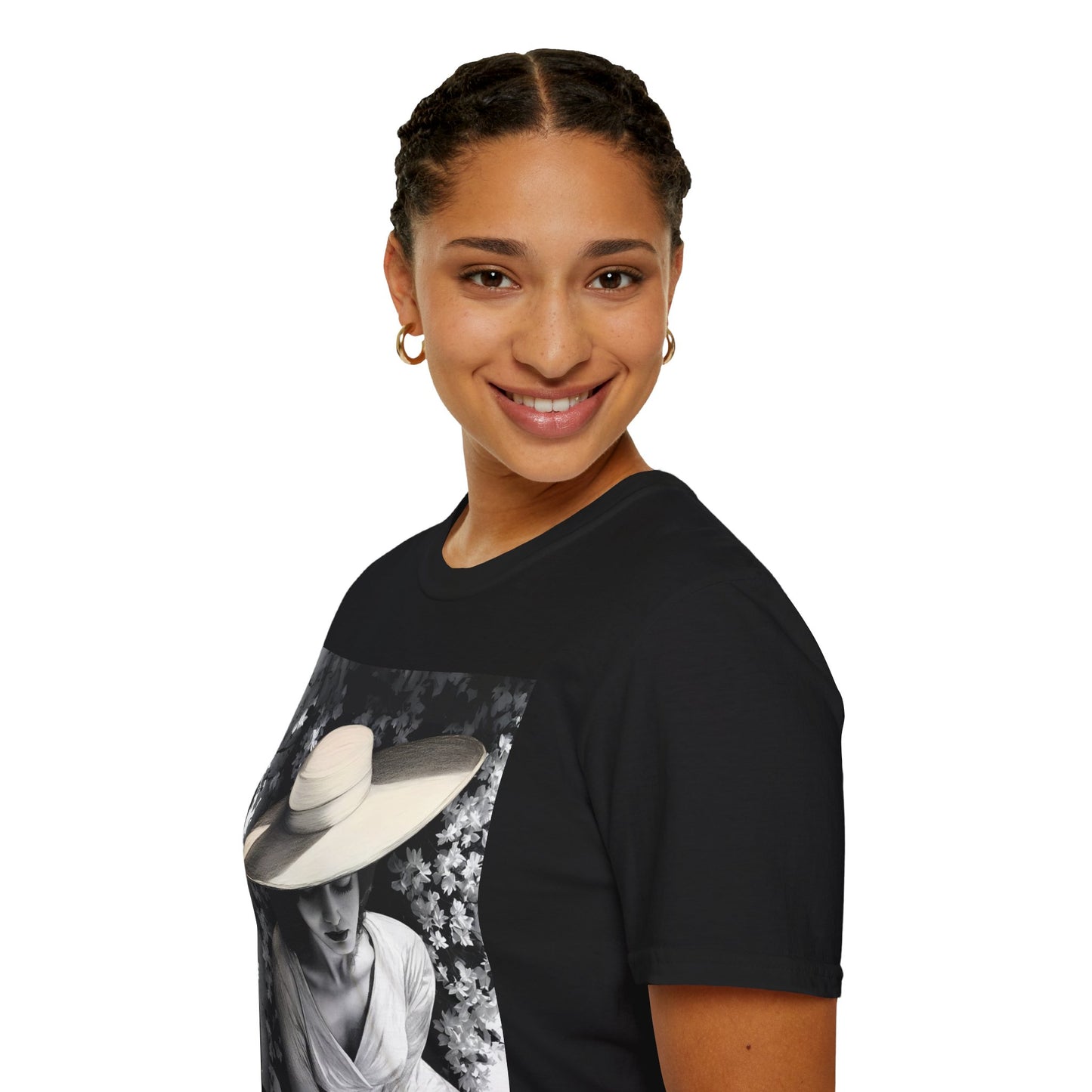 Elegant Charcoal art Softstyle T-Shirt - Perfect for Spring and Summer