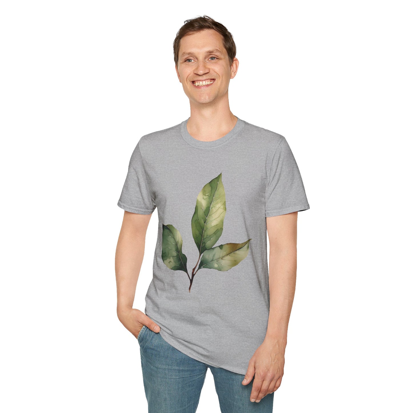 Botanical Leaf Unisex Softstyle T-Shirt - Eco-Friendly Casual Wear
