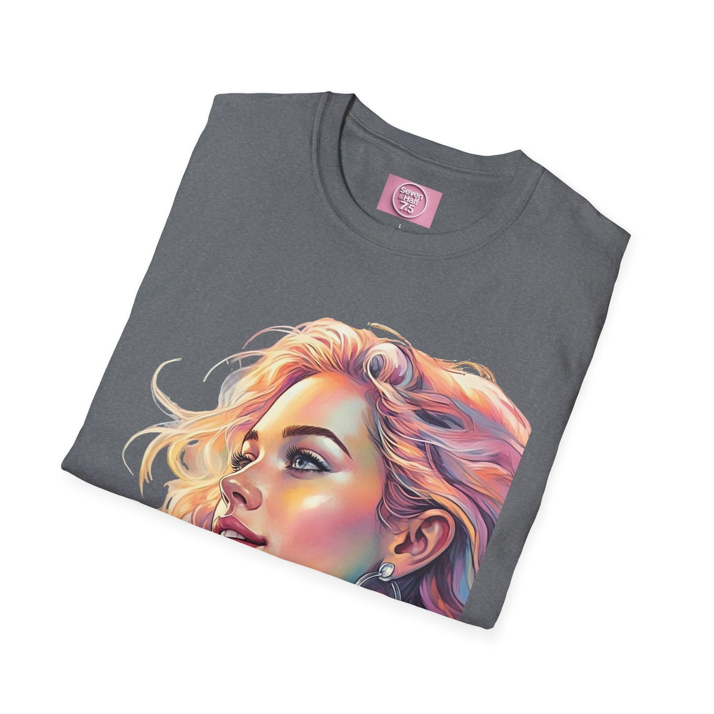 Artistic Women's Portrait T-Shirt - Women's Softstyle Tee for Creative Souls