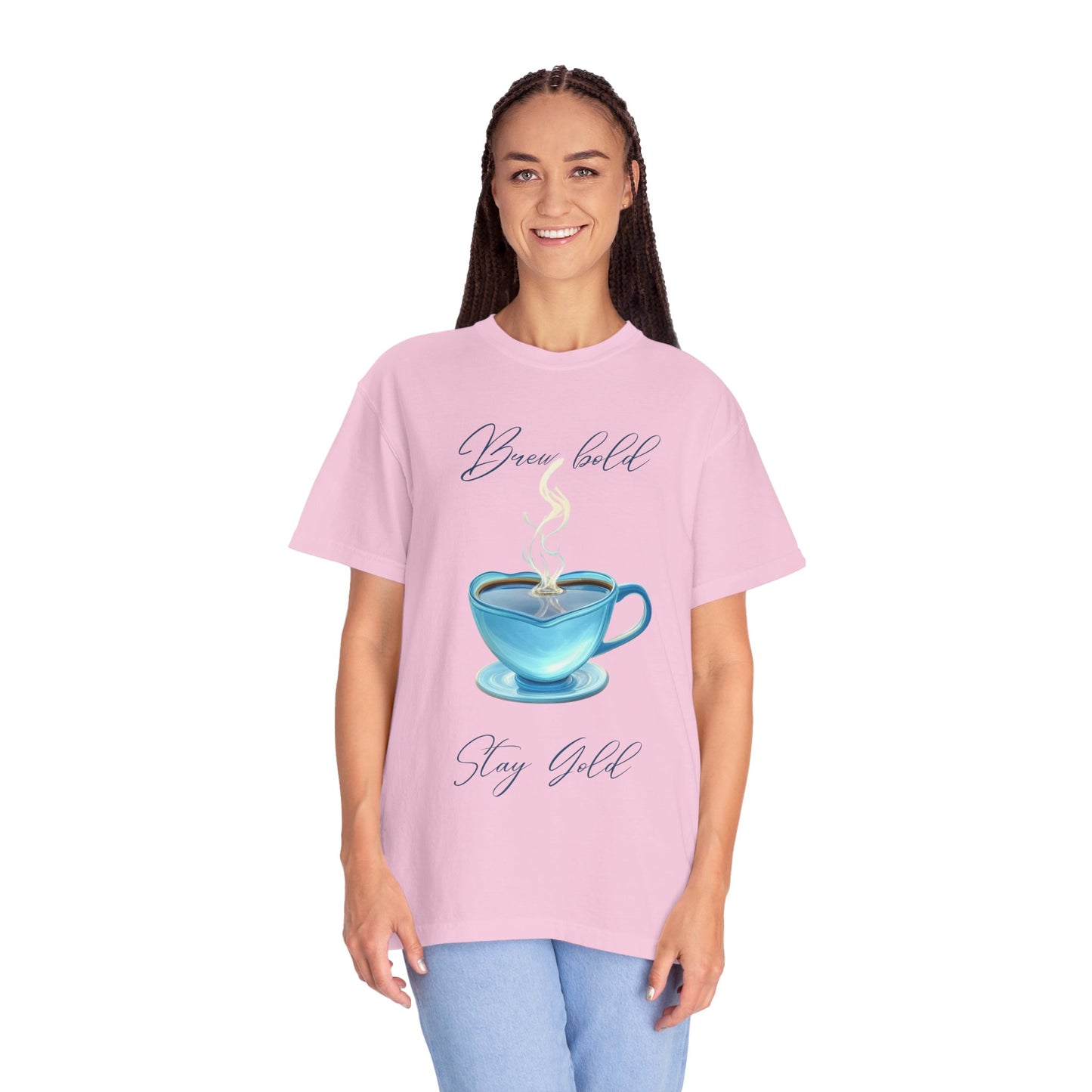 Brew Bold Unisex Garment-Dyed T-Shirt - Coffee Lover's Design