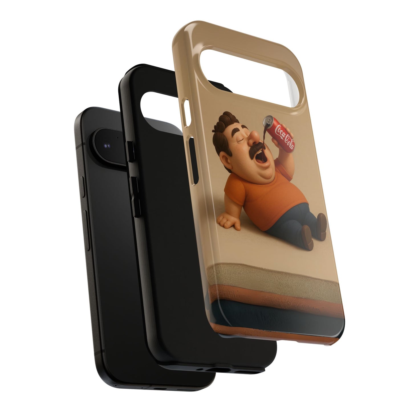 Funny Cartoon Phone Case - 'Coca-Cola Chill' Design