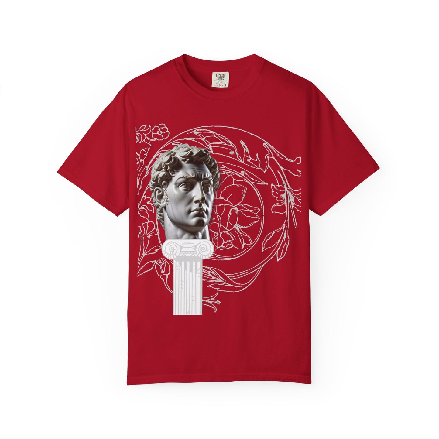Artistic Roman Garment-Dyed T-shirt - Classic Sculpture Design