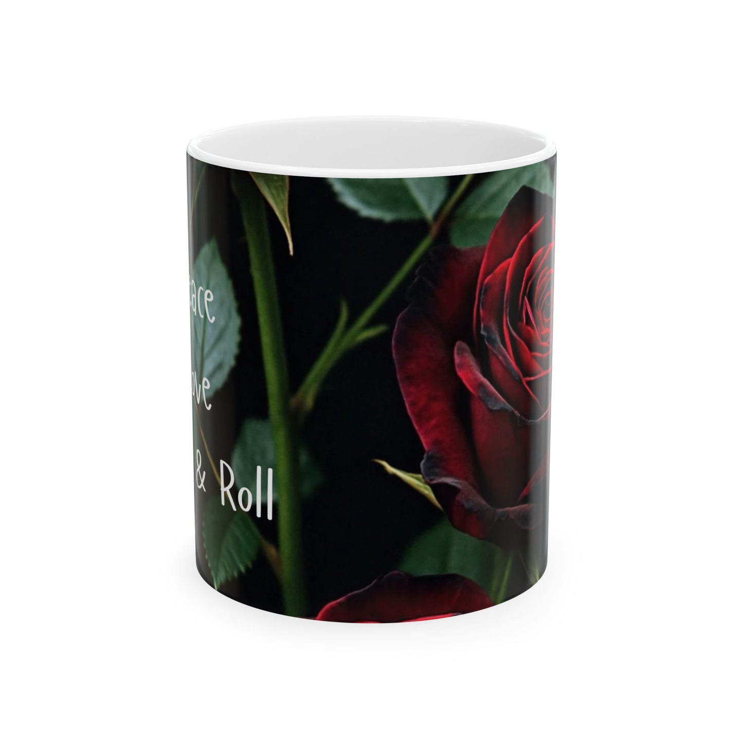 Elegant Rose Ceramic Mug - 11oz & 15oz Options - Perfect Gift for Occasions