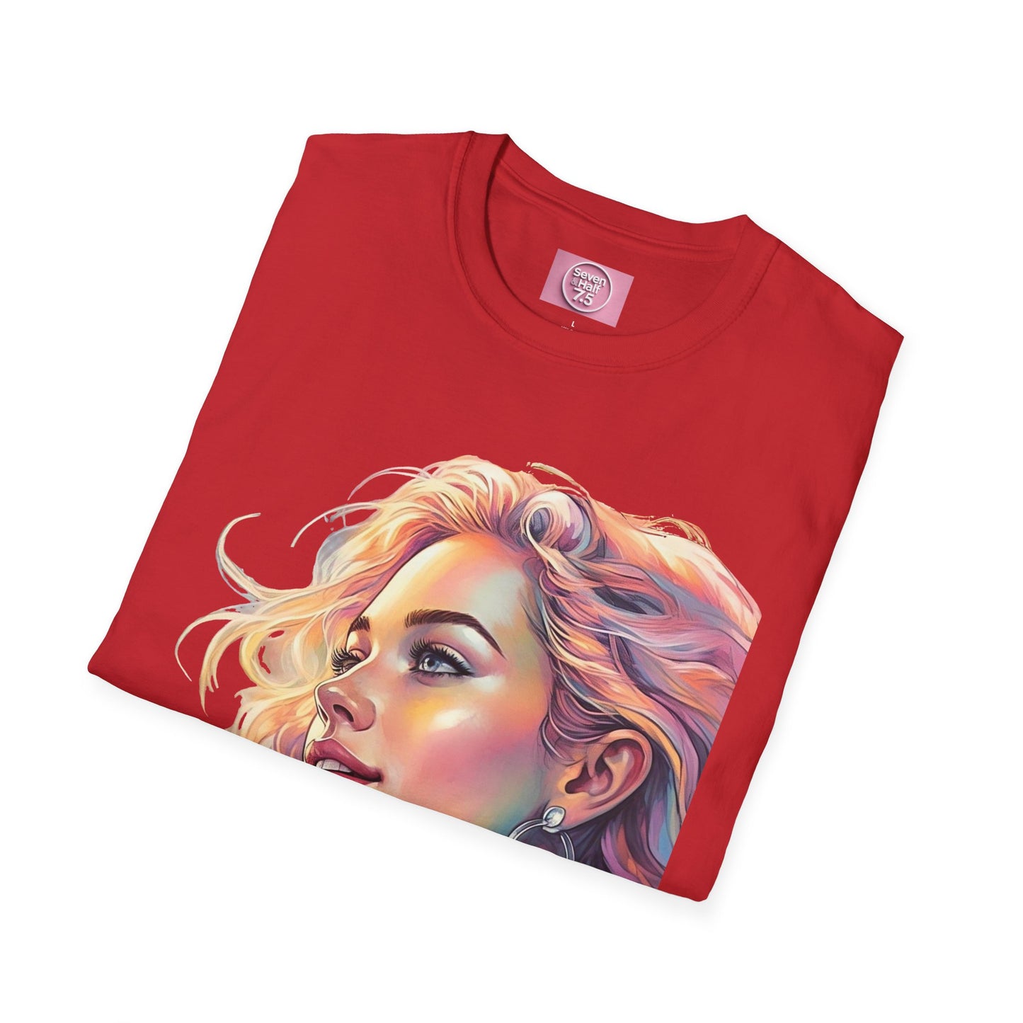 Artistic Women's Portrait T-Shirt - Women's Softstyle Tee for Creative Souls