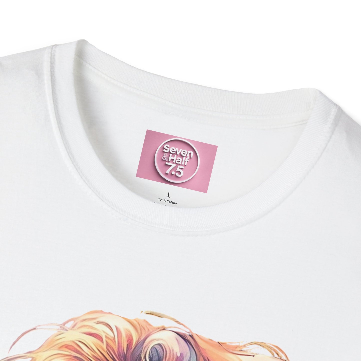 Artistic Women's Portrait T-Shirt - Women's Softstyle Tee for Creative Souls