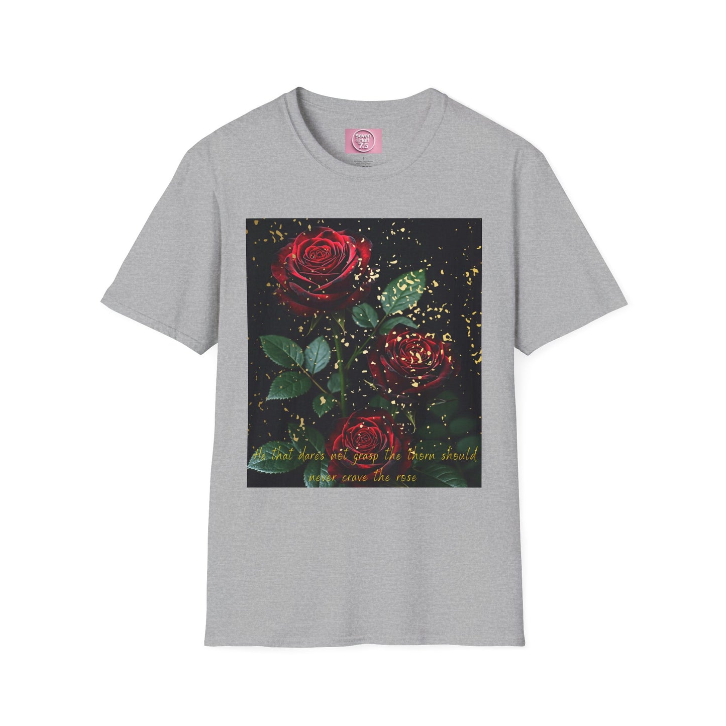 Elegant Rose Graphic T-Shirt - Inspirational Quote Design