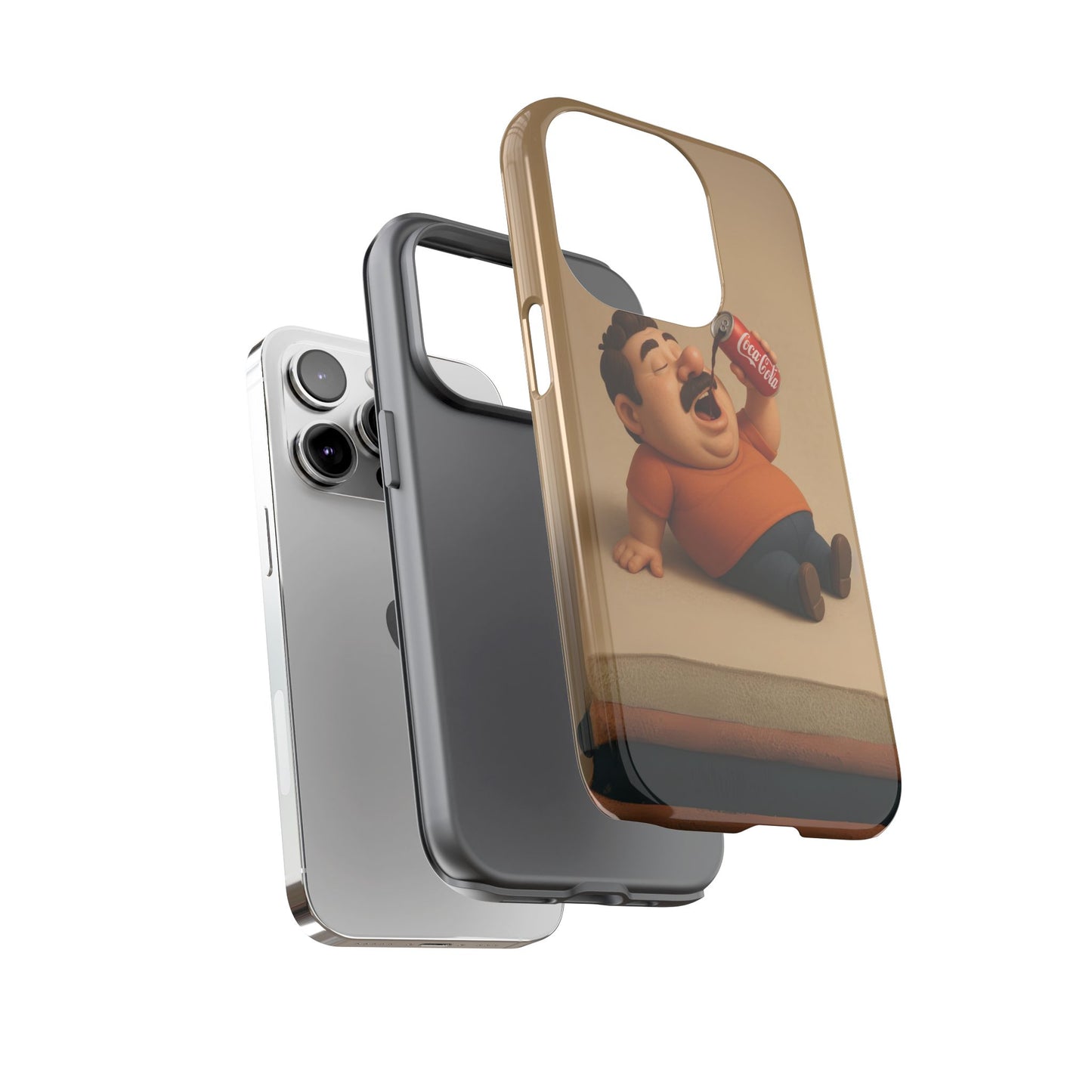 Funny Cartoon Phone Case - 'Coca-Cola Chill' Design