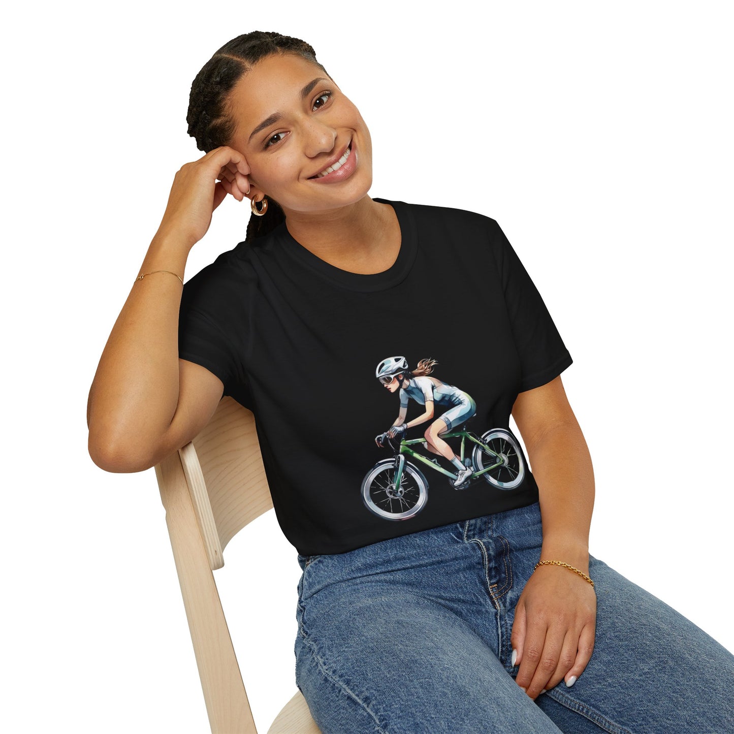 Cycling Enthusiast Softstyle T-Shirt – Sporty Graphic Tee for Bikers
