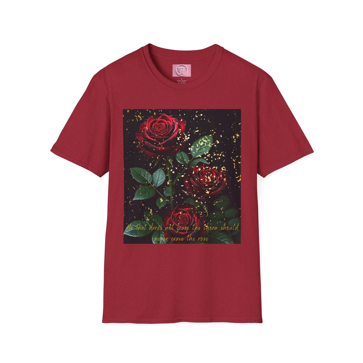 Elegant Rose Graphic T-Shirt - Inspirational Quote Design
