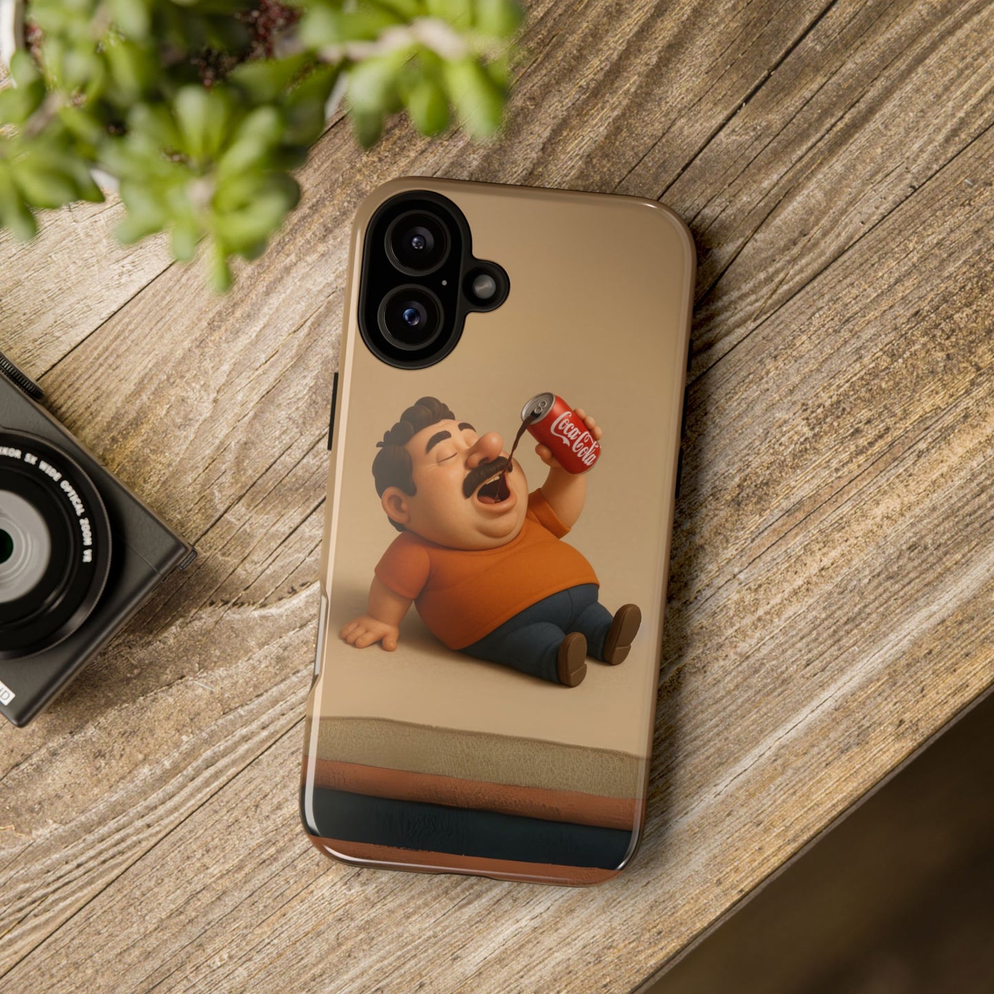 Funny Cartoon Phone Case - 'Coca-Cola Chill' Design