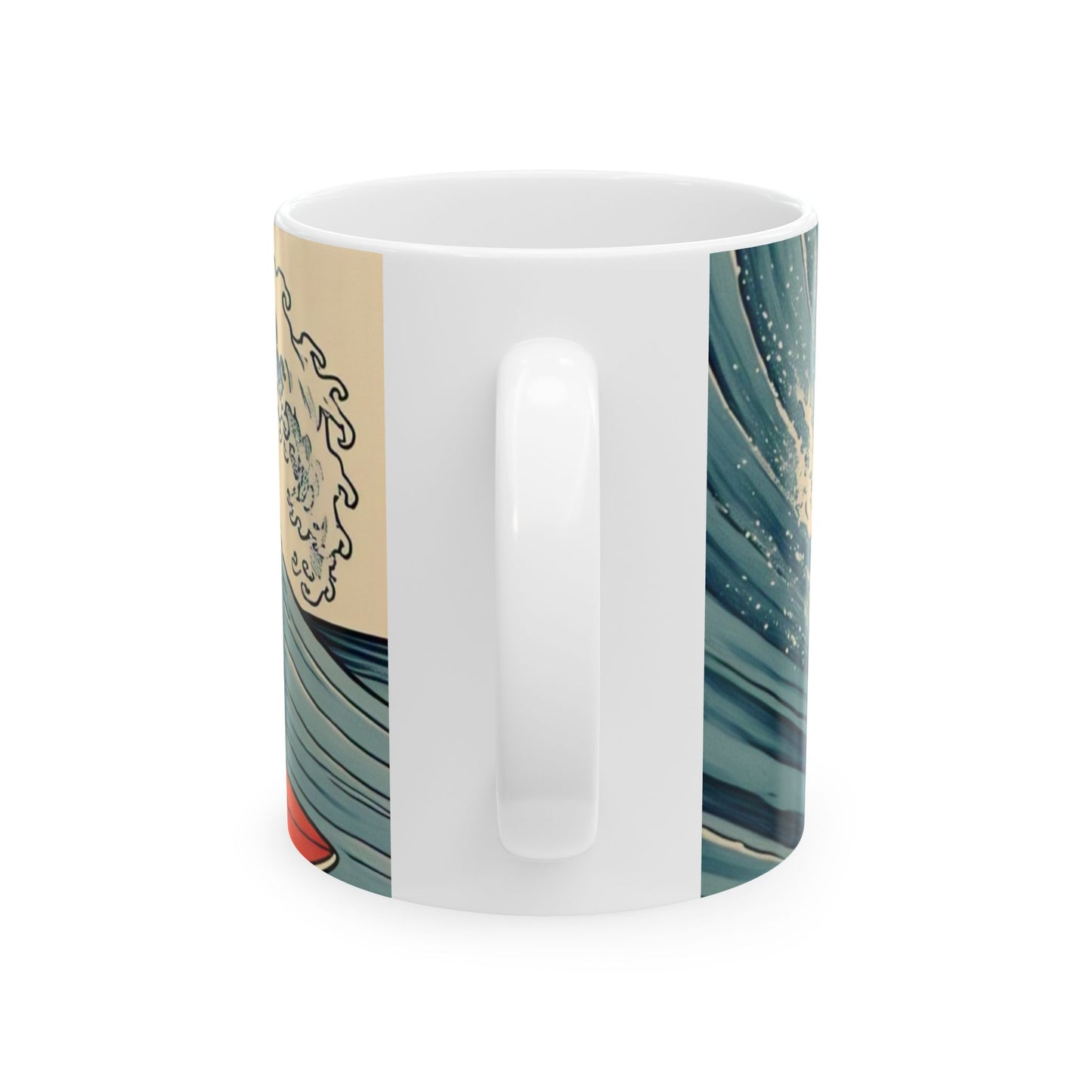 Surfing Waves Ceramic Mug - Stylish 11oz & 15oz Coffee Cup for Beach Lovers