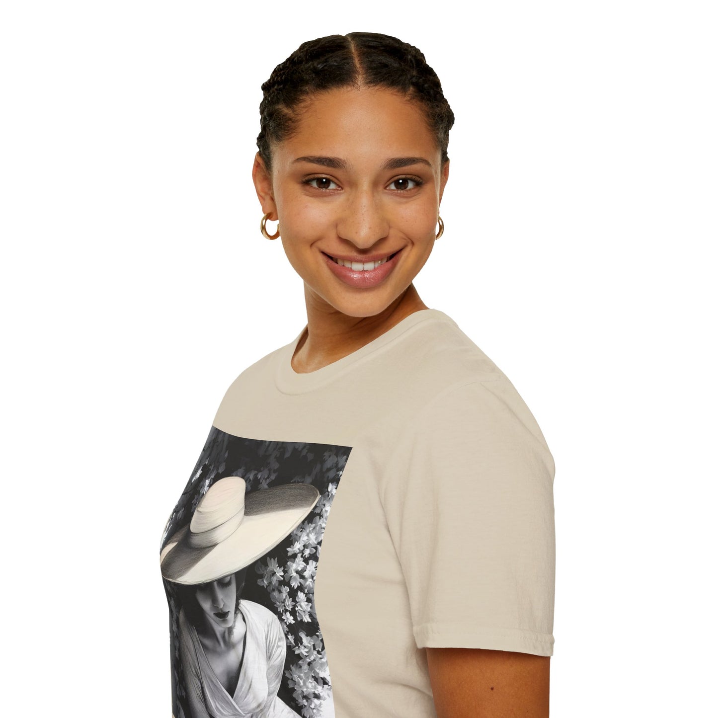 Elegant Charcoal art Softstyle T-Shirt - Perfect for Spring and Summer