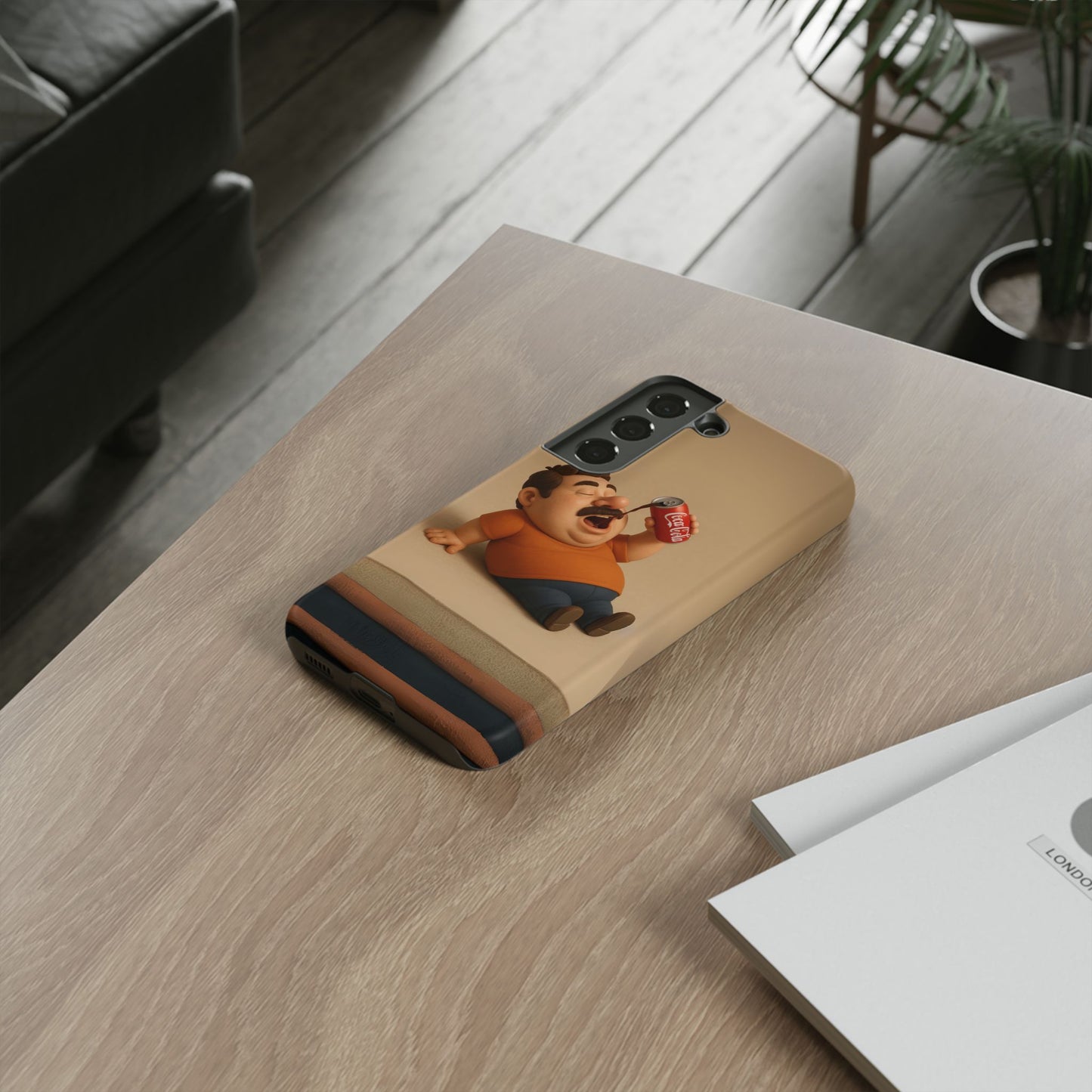 Funny Cartoon Phone Case - 'Coca-Cola Chill' Design