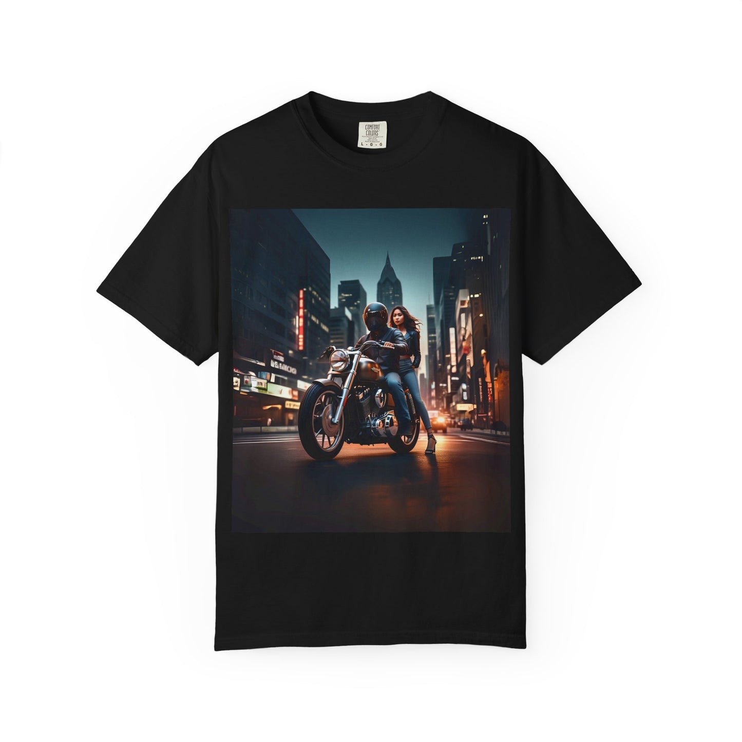 City Vibes Motorcycle Unisex Garment-Dyed T-Shirt