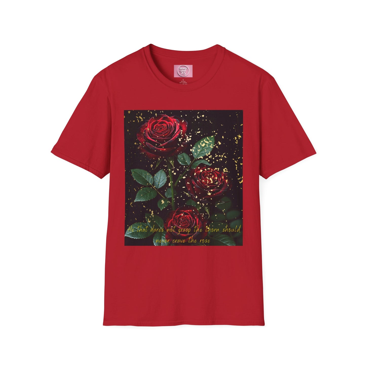 Elegant Rose Graphic T-Shirt - Inspirational Quote Design