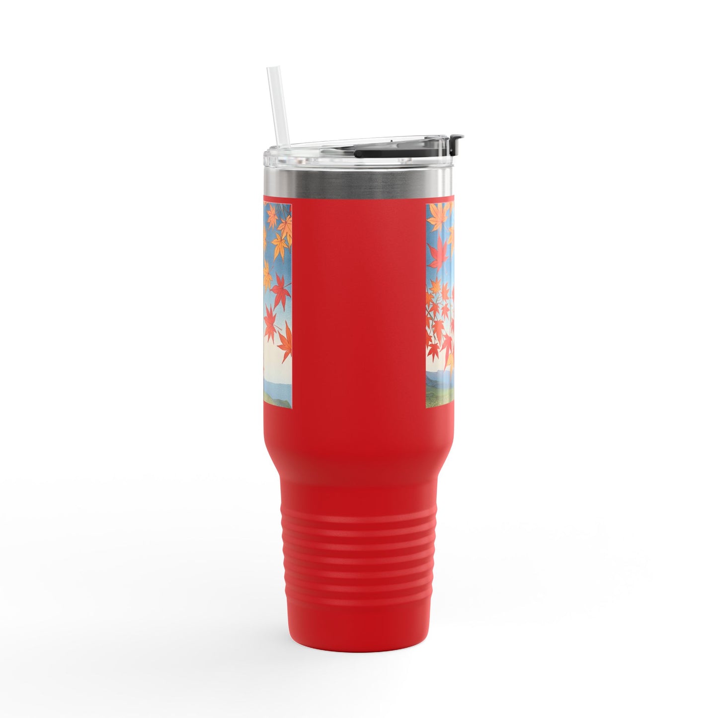 Autumn Leaves Insulated Travel Mug - 40oz Travel Cup with Straw