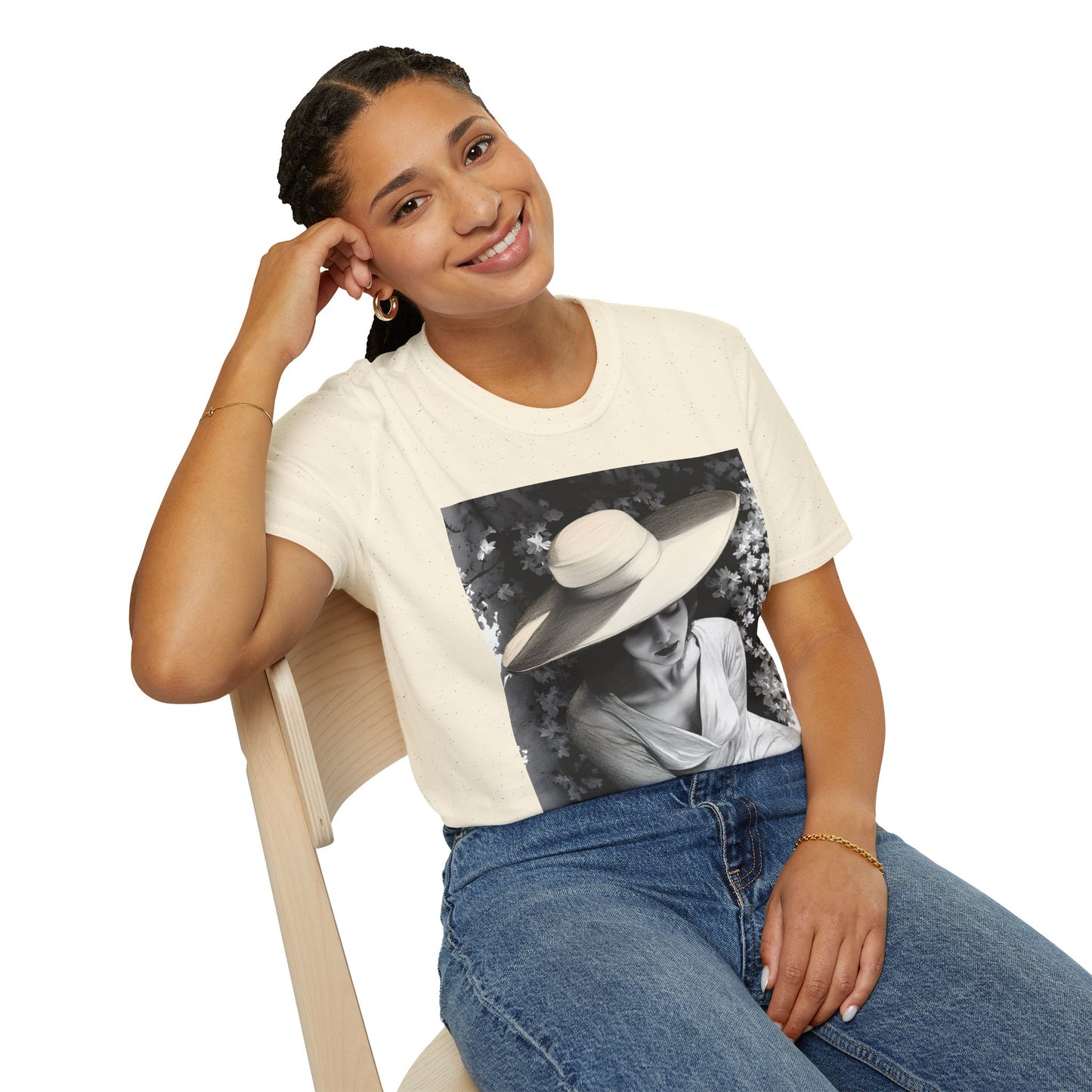 Elegant Charcoal art Softstyle T-Shirt - Perfect for Spring and Summer