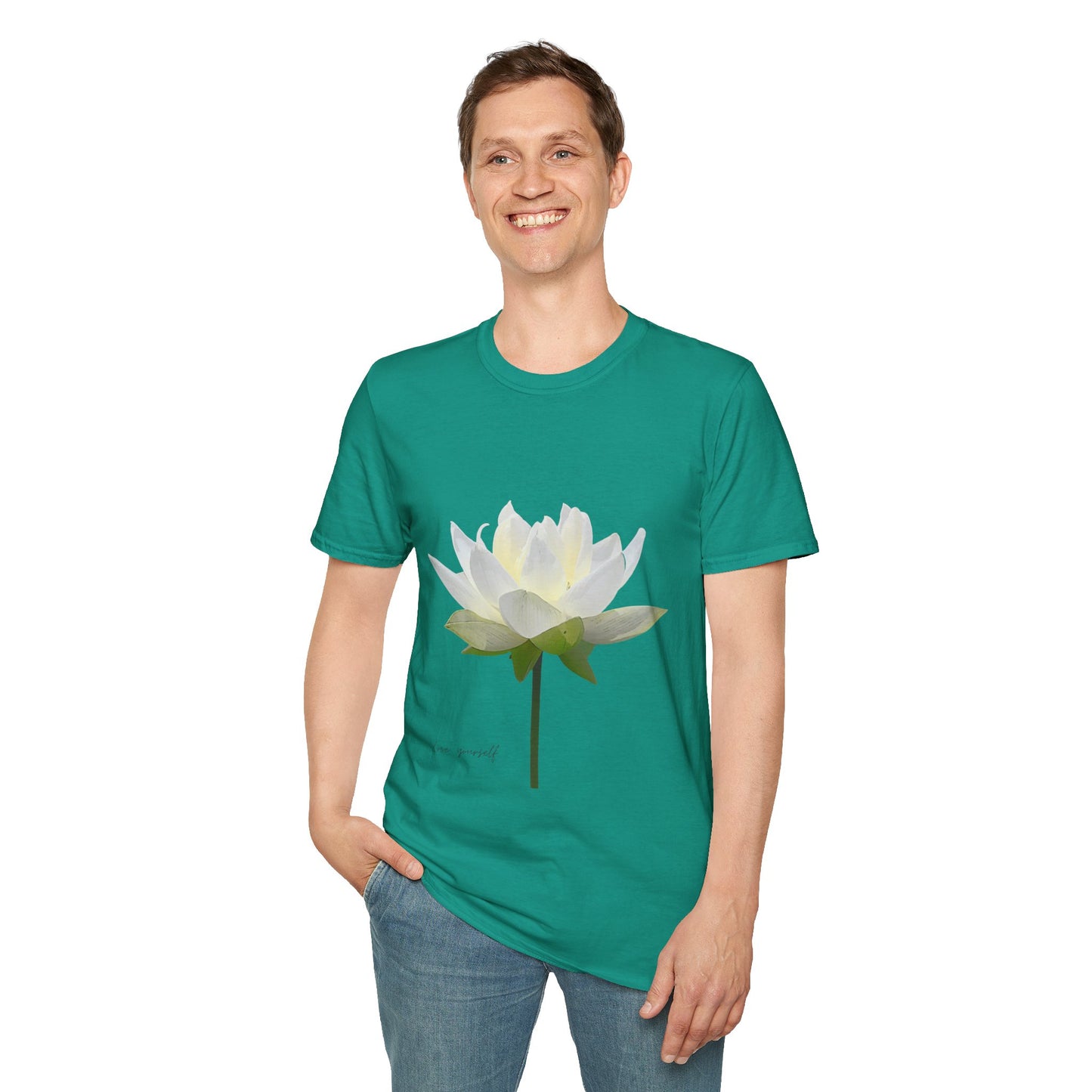 Love Yourself Lotus Flower T-Shirt - Unisex Softstyle Tee